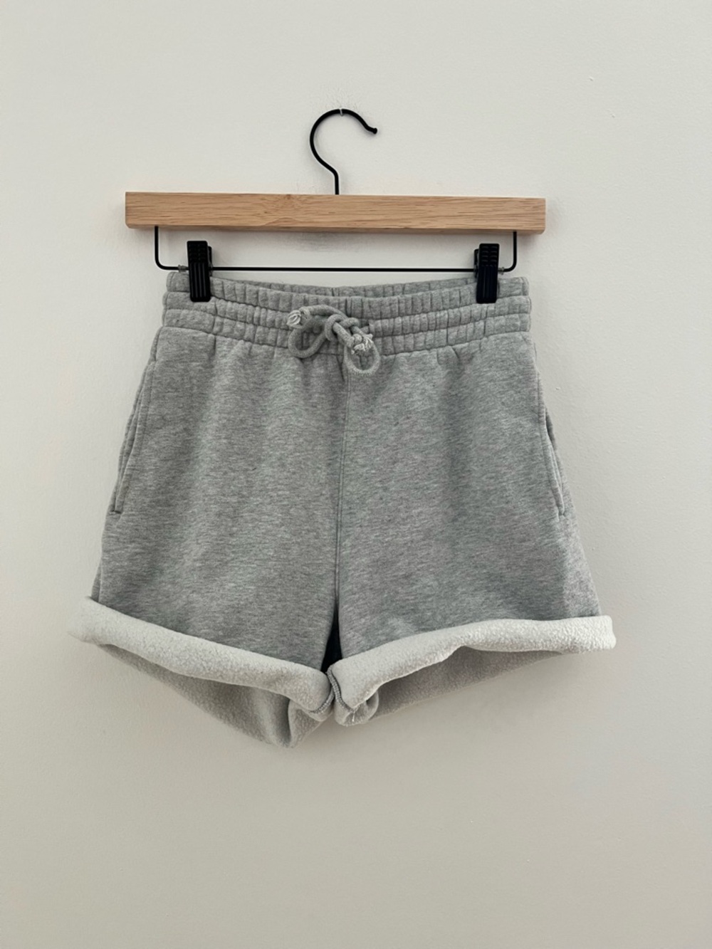 TNA Light Grey Fleece Cuffed Athletic Shorts